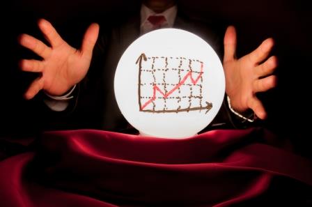 crystal ball with graph